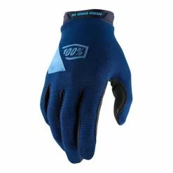100 Percent Guanti Lunghi 100% Ridecamp Blu Scuro Nero
