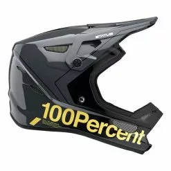 100 Percent Casco 100% Status Grigio Scuro Giallo Bambini