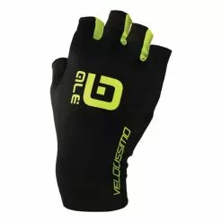 ALE Guanti Alé Velocissimo Crono Corti Nero Giallo