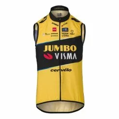 AGU Gilet Antivento Team Jumbo-Visma 2023 Replica Giallo Nero