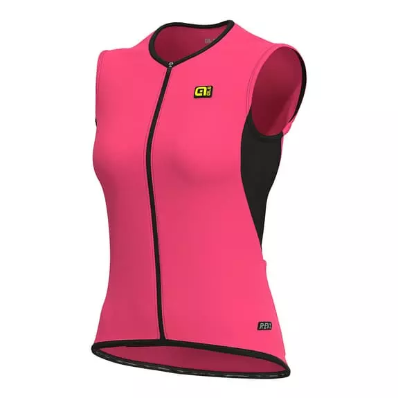ALE Gilet Alé Thermo Rosa Fluo Donna 3 ALE Gilet Alé Thermo Rosa Fluo Donna