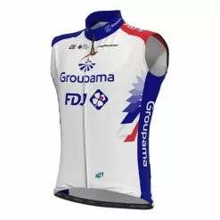ALE Gilet Groupama-FDJ 2021 Bianco Blu Rosso