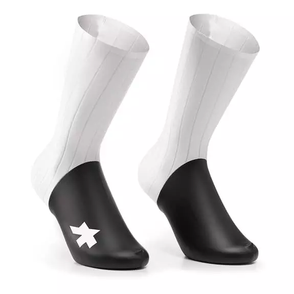 Copriscarpe Assos Assosoires RSR Bianco Nero 3 Copriscarpe Assos Assosoires RSR Bianco Nero