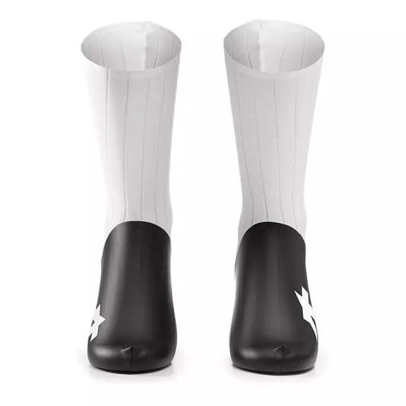 Copriscarpe Assos Assosoires RSR Bianco Nero 4 Copriscarpe Assos Assosoires RSR Bianco Nero - immagine 2