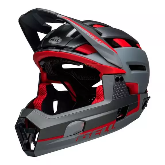 Casco Bell Super Air R Spherical Grigio Rosso 4 Casco Bell Super Air R Spherical Grigio Rosso - immagine 2