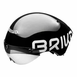 Casco Briko Cronometro Nero Bianco Brillante