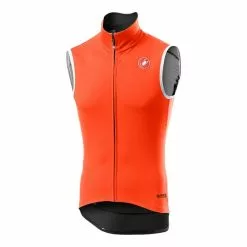 Gilet Castelli Perfetto RoS GORE-TEX INFINIUM™ Rosso Corsa Arancione