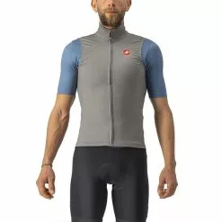 Gilet Castelli Pro Thermal Rosso Corsa Grigio Nichel