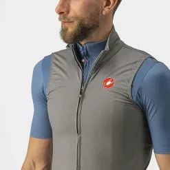 Gilet Castelli Pro Thermal Rosso Corsa Grigio Nichel -Vendite Gilet Ciclismo ca 4520513 064 005