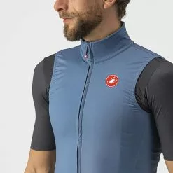 Gilet Castelli Pro Thermal Rosso Corsa Blu Acciaio -Vendite Gilet Ciclismo ca 4520513 473 005
