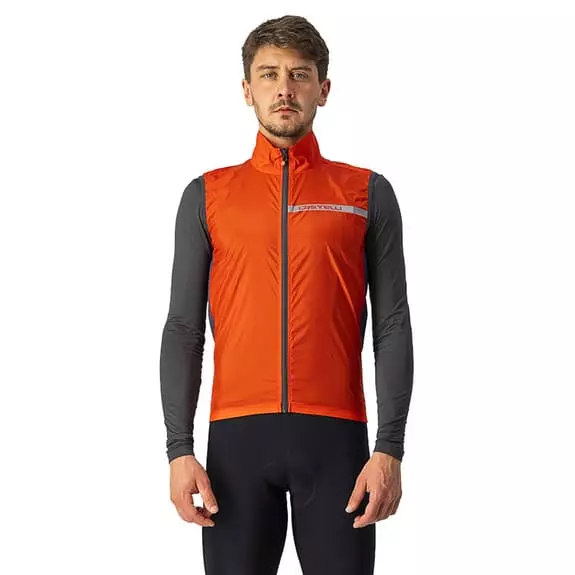 Gilet A Vento Sottile Castelli Squadra Stretch Rosso Aranciato Grigio Scuro 3 Gilet A Vento Sottile Castelli Squadra Stretch Rosso Aranciato Grigio Scuro