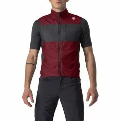 Gilet A Vento Castelli Unlimited Bordeaux Nero