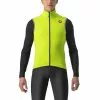 Gilet A Vento Castelli Perfetto RoS 2 Rosso Corsa GORE-TEX INFINIUM™ Verde Lime Elettrico