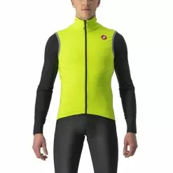 Gilet A Vento Castelli Perfetto RoS 2 Rosso Corsa GORE-TEX INFINIUM™ Verde Lime Elettrico