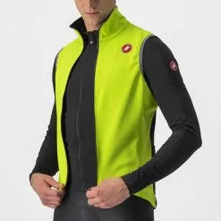 Gilet A Vento Castelli Perfetto RoS 2 Rosso Corsa GORE-TEX INFINIUM™ Verde Lime Elettrico -Vendite Gilet Ciclismo ca 4522514 383 005