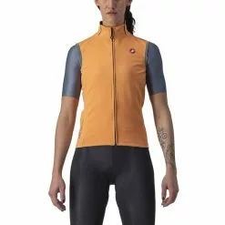 Gilet A Vento Castelli Perfetto RoS 2 Rosso Corsa GORE-TEX INFINIUM™ Arancione Opaco Donna