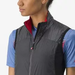 Gilet A Vento Castelli Unlimited Puffy Grigio Scuro Donna -Vendite Gilet Ciclismo ca 4523094 923 005