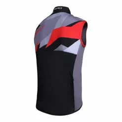 Gilet Zone3 Antivento Nero Rosso Grigio -Vendite Gilet Ciclismo cy18mwpg101 002