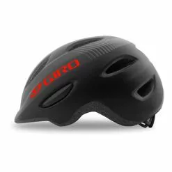 Casco Giro Scamp Nero Rosso Opaco Bambini