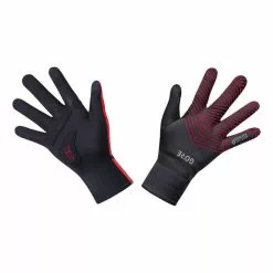 Guanti Gore Wear C3 GORE-TEX INFINIUM™ Stretch Mid Lunghi Nero Rosso