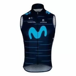 La Passione Gilet A Vento Movistar Team 2022 Replica Blu