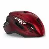 Casco MET Strale Rosso Metallico Nero -Vendite Gilet Ciclismo mt 713597 c 001