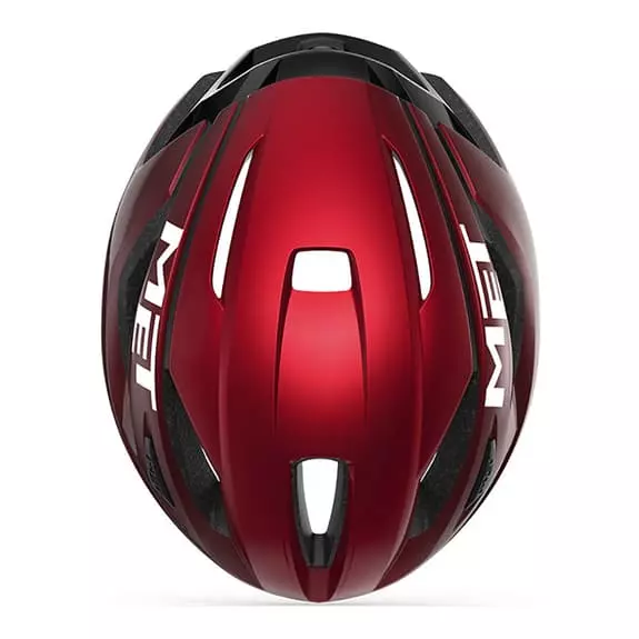 Casco MET Strale Rosso Metallico Nero 5 Casco MET Strale Rosso Metallico Nero - immagine 3