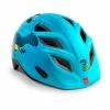 Casco MET Elfo Blu Stampa Dinosauri Bambini -Vendite Gilet Ciclismo mt m3helm89undi