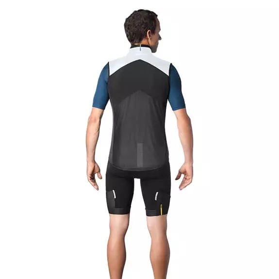 Gilet A Vento Mavic Sirocco Nero Bianco - Slim Fit 6 Gilet A Vento Mavic Sirocco Nero Bianco - Slim Fit - immagine 4