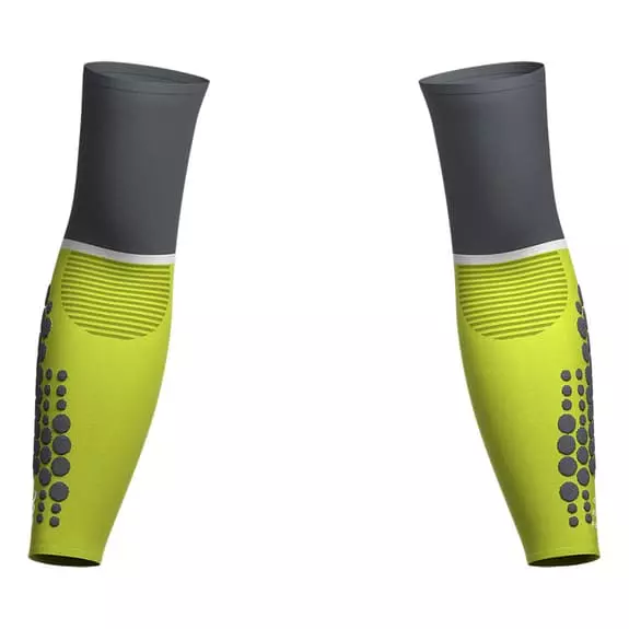 Manicotti Compressport ArmForce Ultralight Verde Lime Grigio 4 Manicotti Compressport ArmForce Ultralight Verde Lime Grigio - immagine 2