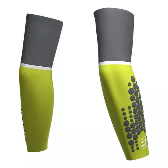 Manicotti Compressport ArmForce Ultralight Verde Lime Grigio 6 Manicotti Compressport ArmForce Ultralight Verde Lime Grigio - immagine 4