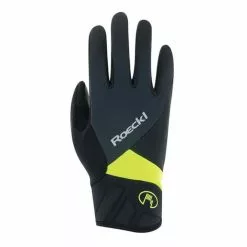 Guanti Lunghi Roeckl Runaz Windproof GORE TEX INFINIUM Nero Grigio Giallo