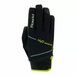 Guanti Lunghi Roeckl Rhone Waterproof Nero Giallo