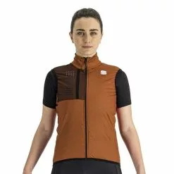 Gilet Sportful Giara W Marrone Aranciato Donna