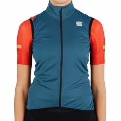 Gilet Sportful Fiandre Light NoRain Blu Turchese Donna