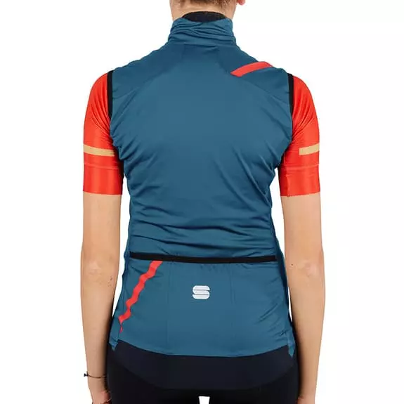 Gilet Sportful Fiandre Light NoRain Blu Turchese Donna 4 Gilet Sportful Fiandre Light NoRain Blu Turchese Donna - immagine 2