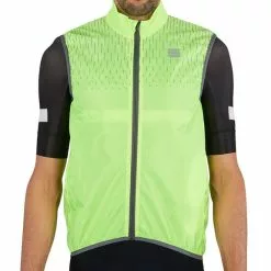 Gilet A Vento Sportful Reflex Giallo Verde Fluo Grigio