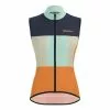 Gilet Santini Terranova Verde Acqua Arancione Donna -Vendite Gilet Ciclismo st 0m542l75tnova ac 001