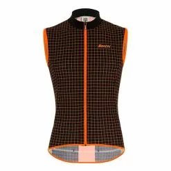 Gilet Santini Nebula Nero Arancione - Taglio Classic