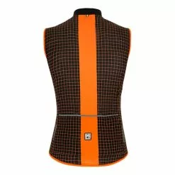 Gilet Santini Nebula Nero Arancione - Taglio Classic -Vendite Gilet Ciclismo st 1w54275nebul ne 003