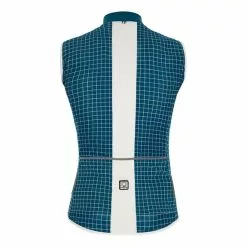 Gilet Santini Nebula Blu Bianco - Taglio Classic -Vendite Gilet Ciclismo st 1w54275nebul pt 003