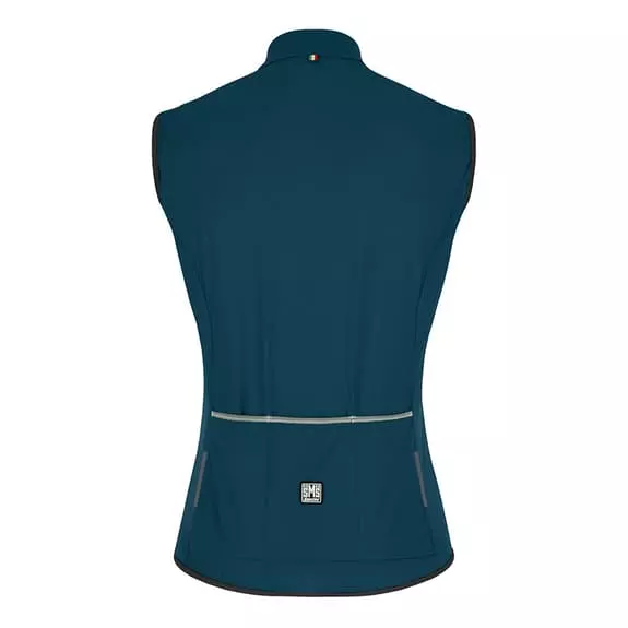Gilet A Vento Santini Nebula Puro Turchese Scuro Verde - Classic Fit 5 Gilet A Vento Santini Nebula Puro Turchese Scuro Verde - Classic Fit - immagine 3
