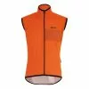 Gilet Impermeabile Santini Guard Nimbus Arancione Brillante Nero - Sleek Fit -Vendite Gilet Ciclismo st 2w55175guardnimb af 001