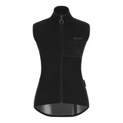 Gilet Impermeabile Santini Guard Nimbus Nero Argentato A Pois Donna - Sleek Fit