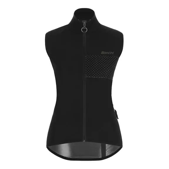 Gilet Impermeabile Santini Guard Nimbus Nero Argentato A Pois Donna - Sleek Fit 3 Gilet Impermeabile Santini Guard Nimbus Nero Argentato A Pois Donna - Sleek Fit