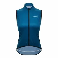 Gilet A Vento Santini Nova Core Azzurro Donna - Slim Fit
