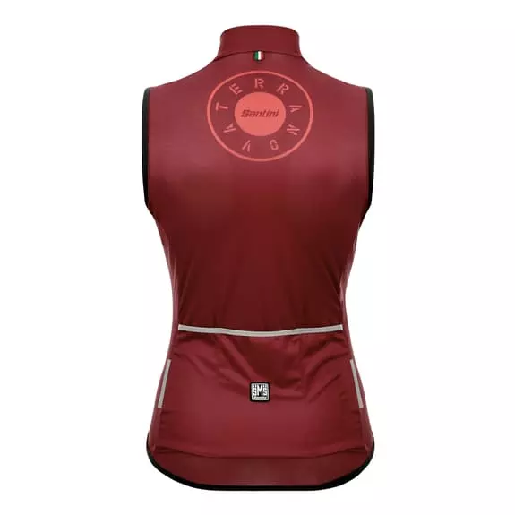 Gilet A Vento Santini Nova Core Rosso Scuro Donna - Slim Fit 4 Gilet A Vento Santini Nova Core Rosso Scuro Donna - Slim Fit - immagine 3