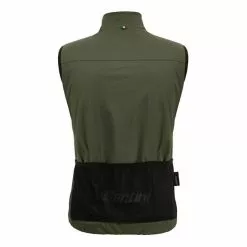 Gilet A Vento Santini Alpha Pack Verde Scuro - Slim Fit -Vendite Gilet Ciclismo st 3m55075alphapack vm 003