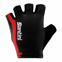 Guanti Santini Vis Ironman Corti Nero Rosso