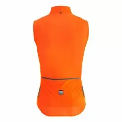 Gilet A Vento Santini Nebula Arancione Fluo - Classic Fit -Vendite Gilet Ciclismo st sp54275nebul af 003